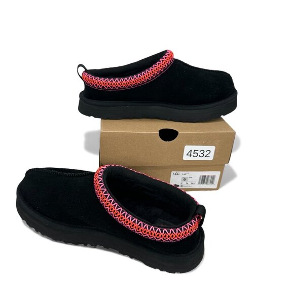 UGG Tazz Slip-On Shearling Clog Black Pink Youth 6 Fits Women’s 7.5–8 EU 38 - Picture 10 of 13